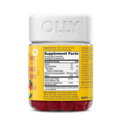 Olly, Extra Strength Daily Energy, 1000 Mcg, 60 Count Olly