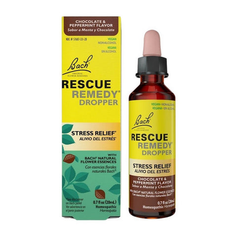 Rescue Remedy Chocolate Peppermint Non-Alcohol 0.7 Oz by Bach