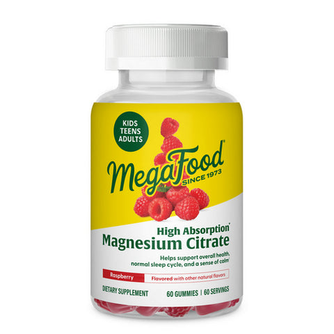 MegaFood, High Absorption Magnesium Citrate, 60 Gummies