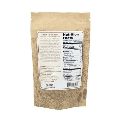 Celebration Herbals, Organic Fenugreek Seed Whole, 200 Grams Celebration Herbals