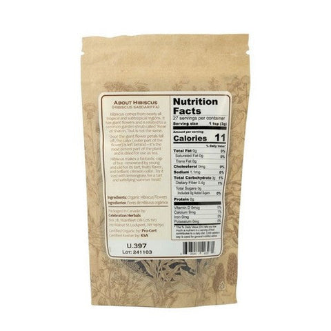 Celebration Herbals, Organic Hibiscus Flowers Cut And Shifted, 80 Grams Celebration Herbals
