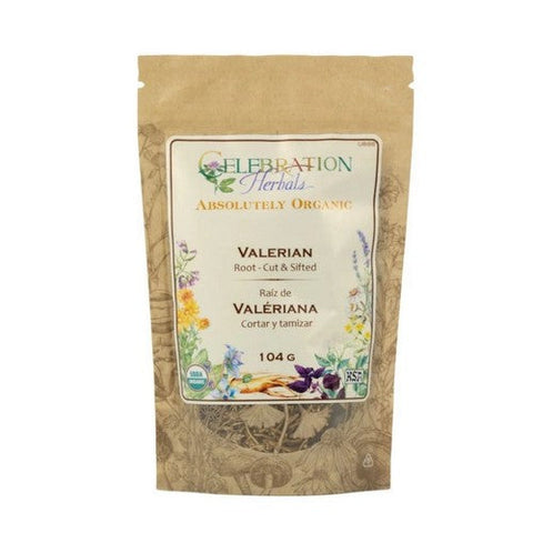 Celebration Herbals, Organic Valerian Root Cut And Shifted, 104 Grams Celebration Herbals
