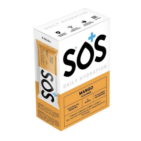 Daily Hydration Electrolytes Mango 8 Count by Sos Hydration