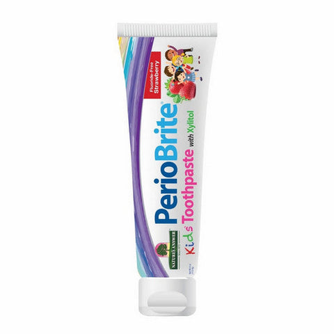 Nature's Answer, PerioBright Kids' Fluoride-Free Toothpaste with Xylitol Strawberry, 4 Oz Nature's Answer
