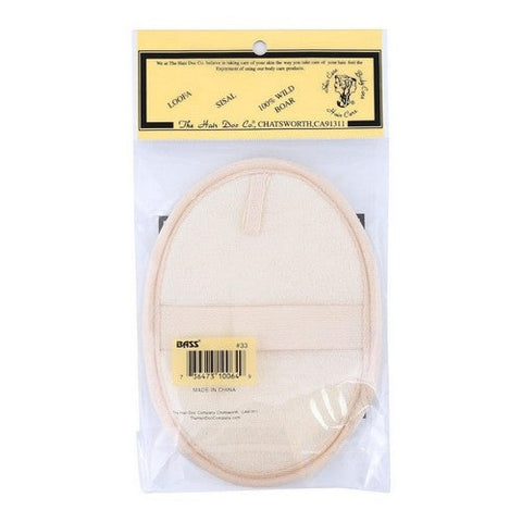 Bass Brushes, Natural Loofah Bath And Body Hand Pad, 1 Count Bass Brushes