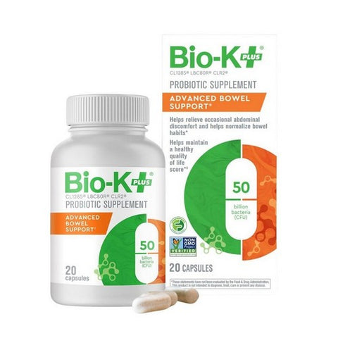 Advanced Bowel Support Probiotic 20 Capsules by Bio-kPlus