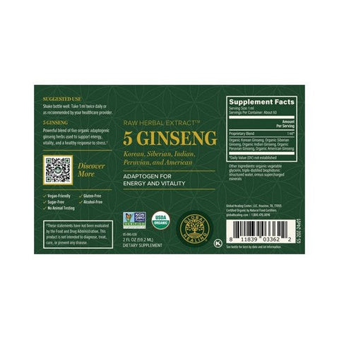 Global Healing Center, Global Healing Ginseng, 2 Oz Global Healing Center