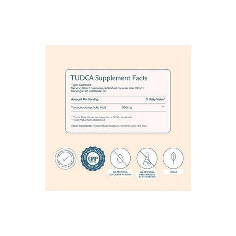 BodyBio, Tudca Tauroursodeoxycholic Acid, 60 Capsules