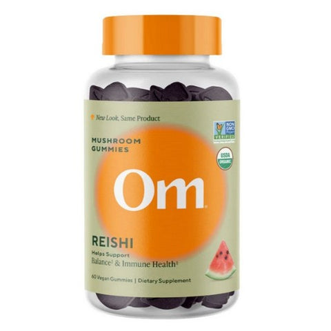 Reishi Mushroom Gummies Watermelon Dream 60 Count by Om Mushrooms