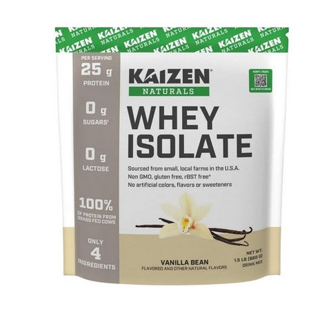 Whey Isolate Vanilla Bean 1.5 Lbs by Kaizen Naturals