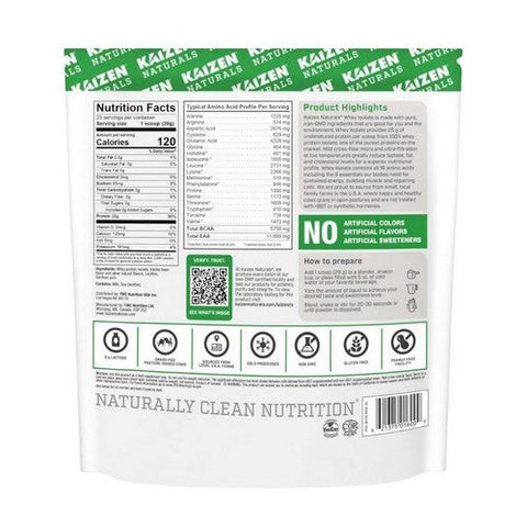 Kaizen Naturals, Whey Isolate Vanilla Bean, 1.5 Lbs Kaizen Naturals
