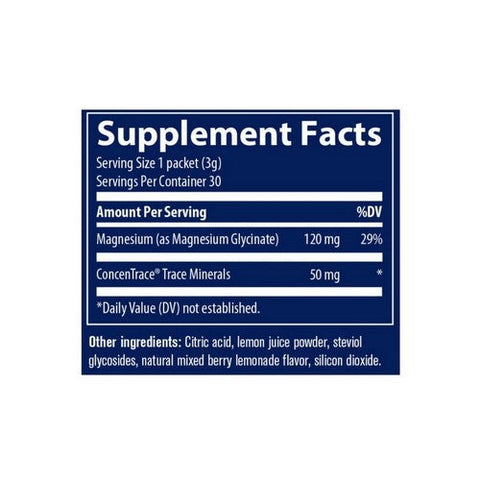 Trace Minerals, Magnesium Glycinate Stick Pack Grape, 120 Mg, 30 Count Trace Minerals