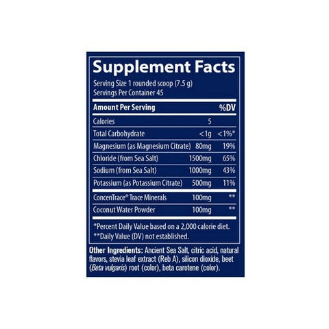Trace Minerals, ZeroLyte Canister Salty Orange, 344 Grams Trace Minerals