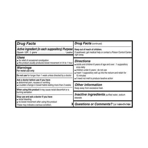 Rising Pharmaceuticals, Glycerin Suppositories Laxative, 25 Count Rising Pharmaceuticals