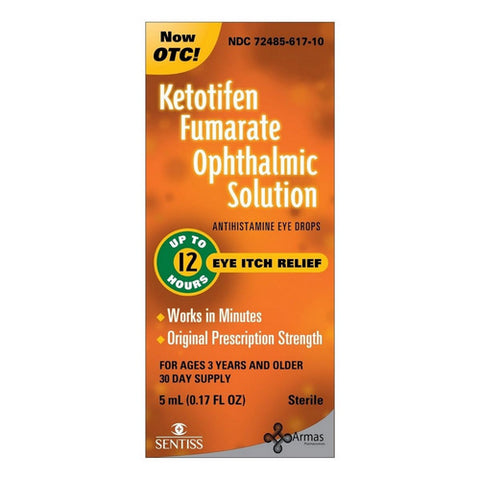 Ketotifen Fumarate Ophthalmic Solution Eye Itch Relief 0.17 Oz by Armas