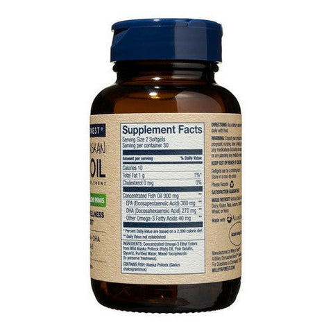 Wiley's Finest, Wild Alaskan Fish Oil Easy Swallow Minis, 630 Mg, 60 Softgels Wiley's Finest