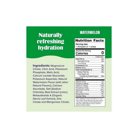 Ultima Replenisher, 6 Essential Electrolyte Powder Drink Mix Watermelon, 70 Grams Ultima Replenisher