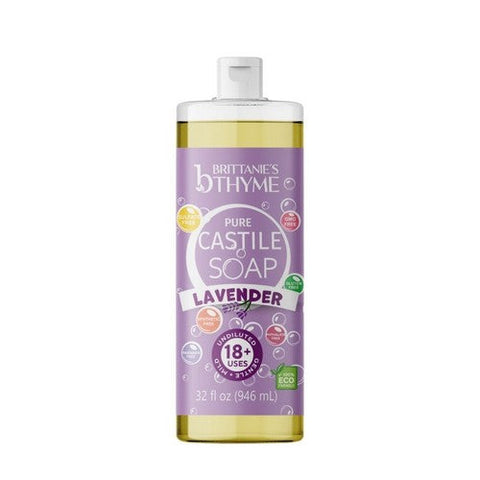 Brittaine's Thyme, Pure Castile Liquid Soap Lavender, 32 Oz Brittaine's Thyme