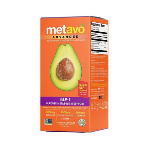 Metavo, Advanced GLP-1 Glucose Metabolism Support, 90 Veg Caps Metavo