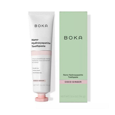 Boka, Nano-Hydroxyapatite Toothpaste Fluoride-Free Coco Ginger, 3.4 Oz Boka