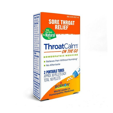 Boiron, ThroatCalm On the Go Sore Throat Relief, 160 Count Boiron