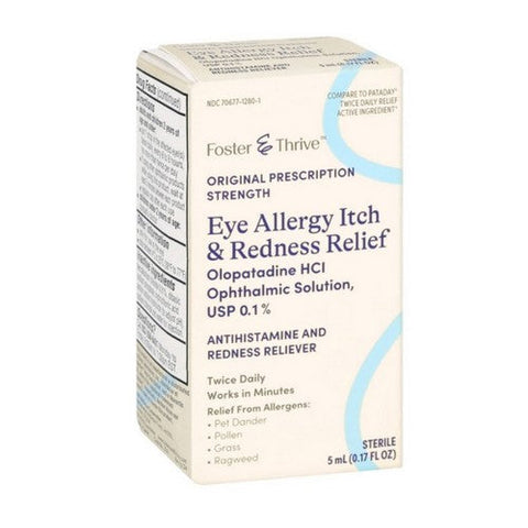 Foster And Thrive, Eye Allergy Itch And Redness Relief Olopatadine HCl, 0.17 Oz Foster And Thrive