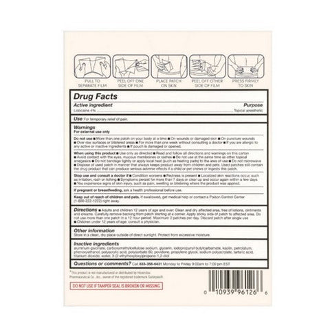 Foster And Thrive, Lidocaine Pain Relief Patch, 6 Each Foster And Thrive