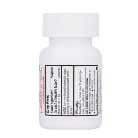 Foster And Thrive, Motion Sickness Meclizine HCl Chewable Raspberry, 25 Mg, 100 Tabs Foster And Thrive