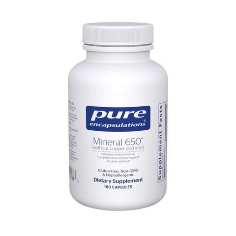 Mineral 650 (WithOut Copper & Iron) 180 Caps by Pure Encapsulations
