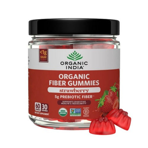 Organic Fiber Gummies Strawberry 60 Gummies by  Pure Encapsulations