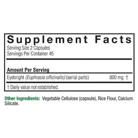 Nature's Answer, Eyebright Herb, 90 Veg Caps