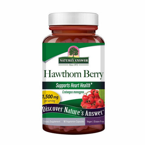 Nature's Answer, Hawthorn Berry, 1500 Mg, 90 Veg Caps Nature's Answer