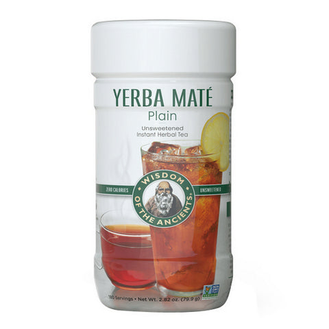 Wisdom Natural, Yerba Mate Plain Instant Herbal Tea Unsweetened, 2.82 Oz