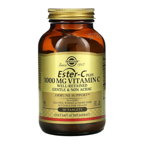 Solgar, Ester-C Plus Vitamin C (Ester-C Ascorbate Complex), 1000 mg, 90 Tabs