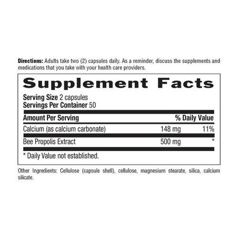 Country Life, Bee Propolis, 500 MG, 100 Caps Country Life