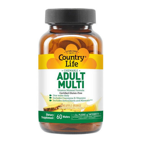 Country Life, Chewable Adult's Multi with Complete Antioxidant System, 60 Wafers