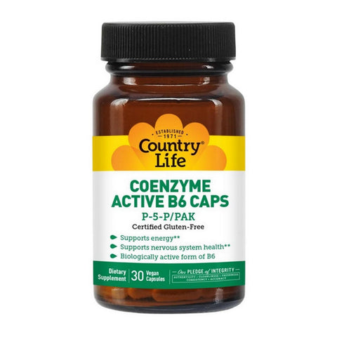 Country Life, Coenzyme Active B-6, 50 MG, 30 Caps