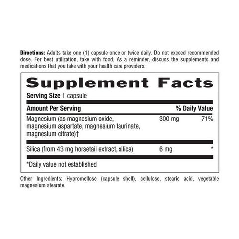 Country Life, Magnesium with Silica TARGET-MINS, 300 MG, 60 Caps