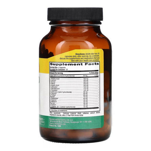 Country Life, Max-Amino with B-6 (Blend Of 18 Amino Acids), 90 Caps