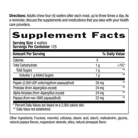 Country Life, Tropical Papaya, 22 MG, 500 Wafers