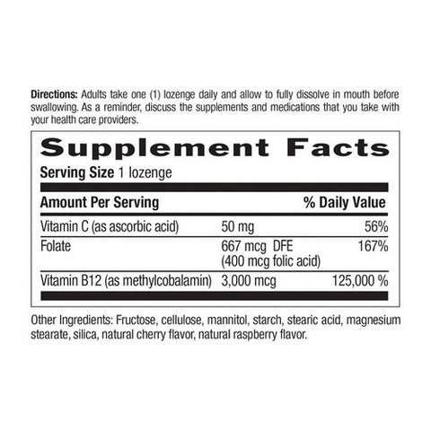 Country Life, Superior B-12 Berry Flavored, 3000 mcg, 50 Lozs