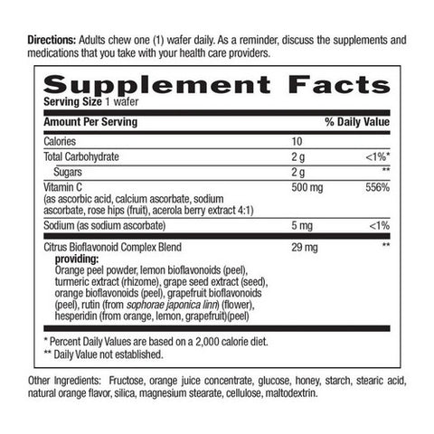 Country Life, Vitamin C Chewable, 500 MG, Juicy Orange, 90 Wafers