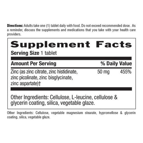 Country Life, Zinc Target-Mins, 50 mg, 180 Tabs