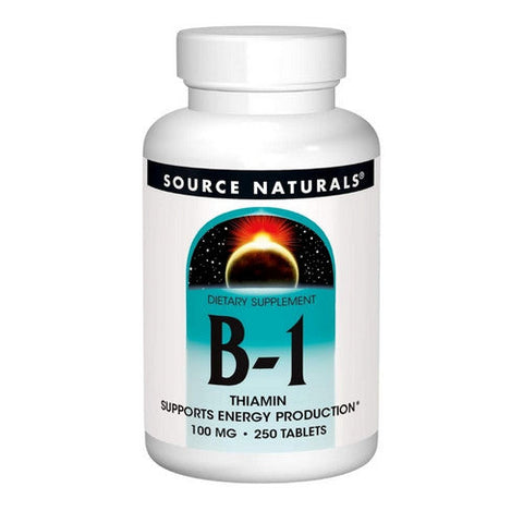 Source Naturals, Vitamin B-1, 100 mg, 250 Tabs Source Naturals