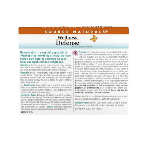 Source Naturals, Wellness Cold & Flu, 48 Tabs Source Naturals