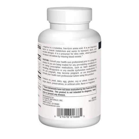 Source Naturals, L-Arginine, 200 Tabs