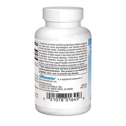 Source Naturals, L-Theanine, 200 mg, 30 Caps