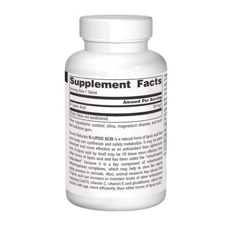 Source Naturals, R-Lipoic Acid, 50 mg, 60 Tabs Source Naturals