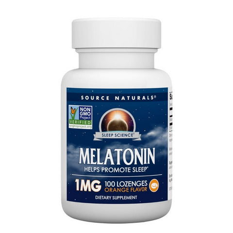 Source Naturals, Melatonin, 1 mg, Sublingual Orange 100 Tabs