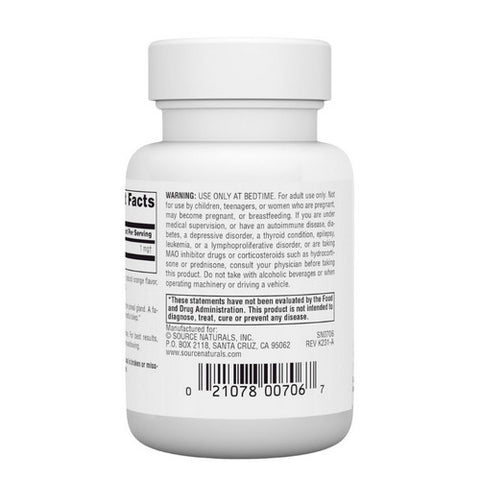 Source Naturals, Melatonin, 1 mg, Sublingual Orange 100 Tabs